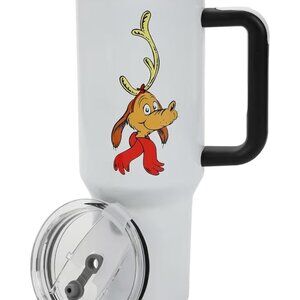 Dr. Seuss The Grinch Max 40 Oz White Stainless Steel Tumbler with Handle